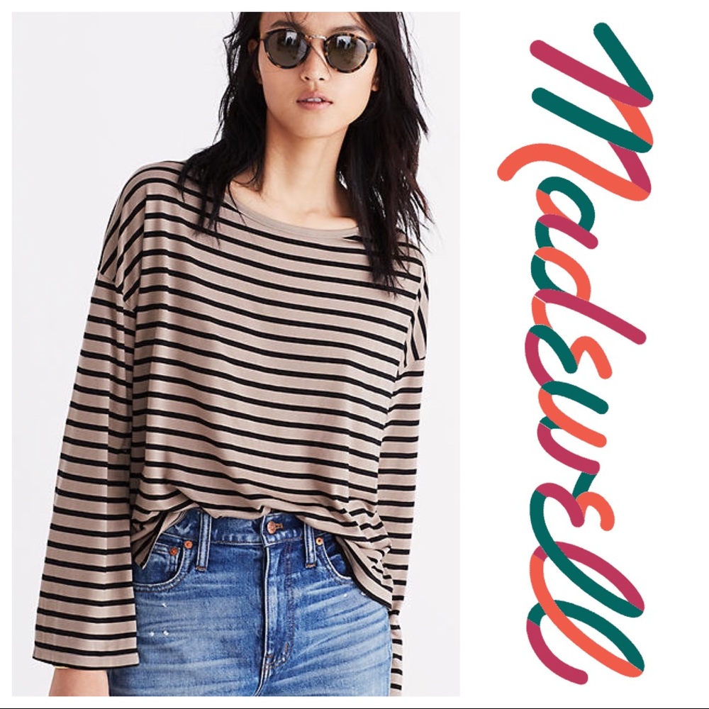 Madewell Stripe Libretto Wide-Sleeve Top